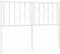vidaXL - Hoofdbord - 120 - cm - metaal - wit