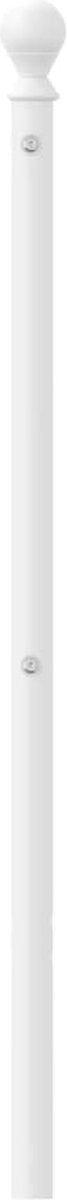 vidaXL - Hoofdbord - 120 - cm - metaal - wit
