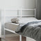 vidaXL - Hoofdbord - 120 - cm - metaal - wit
