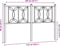 vidaXL - Hoofdbord - 120 - cm - metaal - wit