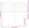 vidaXL - Hoofdbord - 120 - cm - metaal - wit