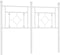 vidaXL - Hoofdbord - 120 - cm - metaal - wit