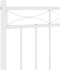 vidaXL - Hoofdbord - 120 - cm - metaal - wit