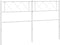 vidaXL - Hoofdbord - 120 - cm - metaal - wit
