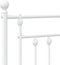 vidaXL - Hoofdbord - 120 - cm - metaal - wit