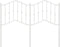 vidaXL - Hoofdbord - 120 - cm - metaal - wit