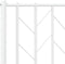 vidaXL - Hoofdbord - 120 - cm - metaal - wit