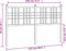 vidaXL - Hoofdbord - 120 - cm - metaal - wit
