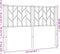 vidaXL - Hoofdbord - 120 - cm - metaal - wit