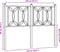 vidaXL - Hoofdbord - 120 - cm - metaal - wit