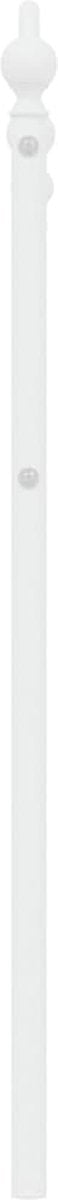 vidaXL - Hoofdbord - 120 - cm - metaal - wit