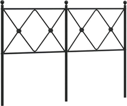 vidaXL - Hoofdbord - 120 - cm - metaal - zwart