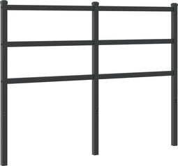 vidaXL - Hoofdbord - 120 - cm - metaal - zwart