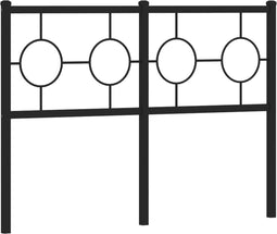 vidaXL - Hoofdbord - 120 - cm - metaal - zwart