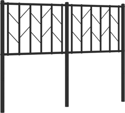 vidaXL - Hoofdbord - 120 - cm - metaal - zwart