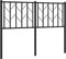 vidaXL - Hoofdbord - 120 - cm - metaal - zwart