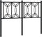 vidaXL - Hoofdbord - 120 - cm - metaal - zwart