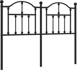 vidaXL - Hoofdbord - 120 - cm - metaal - zwart