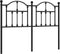 vidaXL - Hoofdbord - 120 - cm - metaal - zwart