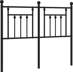 vidaXL - Hoofdbord - 120 - cm - metaal - zwart