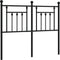 vidaXL - Hoofdbord - 120 - cm - metaal - zwart