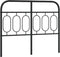 vidaXL - Hoofdbord - 120 - cm - metaal - zwart