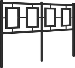 vidaXL - Hoofdbord - 120 - cm - metaal - zwart