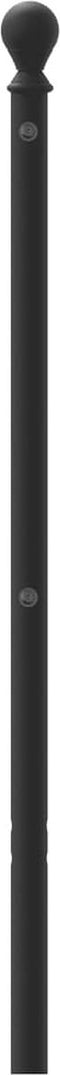 vidaXL - Hoofdbord - 120 - cm - metaal - zwart