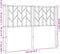 vidaXL - Hoofdbord - 120 - cm - metaal - zwart