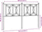 vidaXL - Hoofdbord - 120 - cm - metaal - zwart