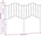 vidaXL - Hoofdbord - 120 - cm - metaal - zwart