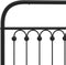 vidaXL - Hoofdbord - 120 - cm - metaal - zwart