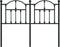 vidaXL - Hoofdbord - 120 - cm - metaal - zwart