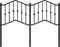 vidaXL - Hoofdbord - 120 - cm - metaal - zwart