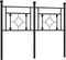 vidaXL - Hoofdbord - 120 - cm - metaal - zwart