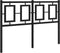 vidaXL - Hoofdbord - 120 - cm - metaal - zwart