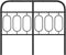 vidaXL - Hoofdbord - 120 - cm - metaal - zwart