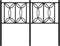 vidaXL - Hoofdbord - 120 - cm - metaal - zwart