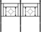 vidaXL - Hoofdbord - 120 - cm - metaal - zwart