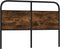 vidaXL - Hoofdbord - 120 - cm - staal - en - bewerkt - hout - gerookt - eikenkleurig