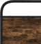 vidaXL - Hoofdbord - 120 - cm - staal - en - bewerkt - hout - gerookt - eikenkleurig