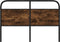 vidaXL - Hoofdbord - 120 - cm - staal - en - bewerkt - hout - gerookt - eikenkleurig