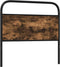vidaXL - Hoofdbord - 120 - cm - staal - en - bewerkt - hout - gerookt - eikenkleurig