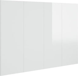 vidaXL - Hoofdbord - 120x1,5x80 - cm - bewerkt - hout - hoogglans - wit