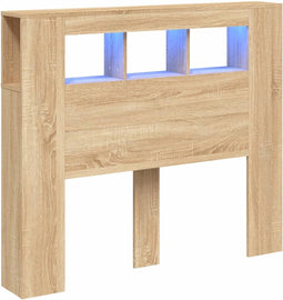 vidaXL - Hoofdbord - 120x18,5x103,5 - cm - bewerkt - hout - sonoma - eikenkleurig