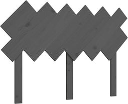 vidaXL - Hoofdbord - 122,5x3x80,5 - cm - massief - grenenhout - grijs