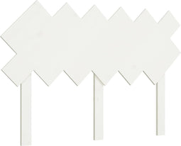 vidaXL - Hoofdbord - 122,5x3x80,5 - cm - massief - grenenhout - wit