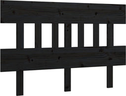 vidaXL - Hoofdbord - 123,5x3x81 - cm - massief - grenenhout - zwart