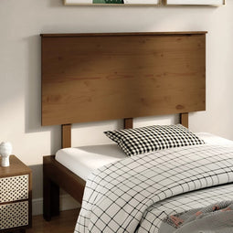 vidaXL - Hoofdbord - 124x6x82,5 - cm - massief - grenenhout - honingbruin