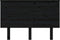 vidaXL - Hoofdbord - 124x6x82,5 - cm - massief - grenenhout - zwart